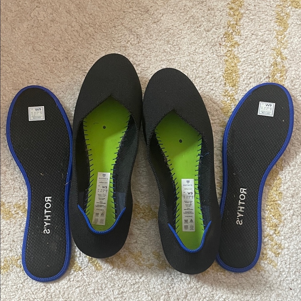 Rothy's Women's Black The Flat slip-on shoes - Picture 3 of 4